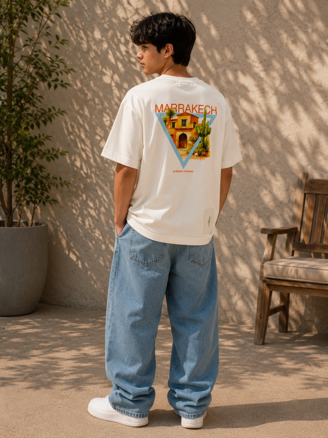 Marrakech Summer Dreams Drop Shoulder T-Shirt