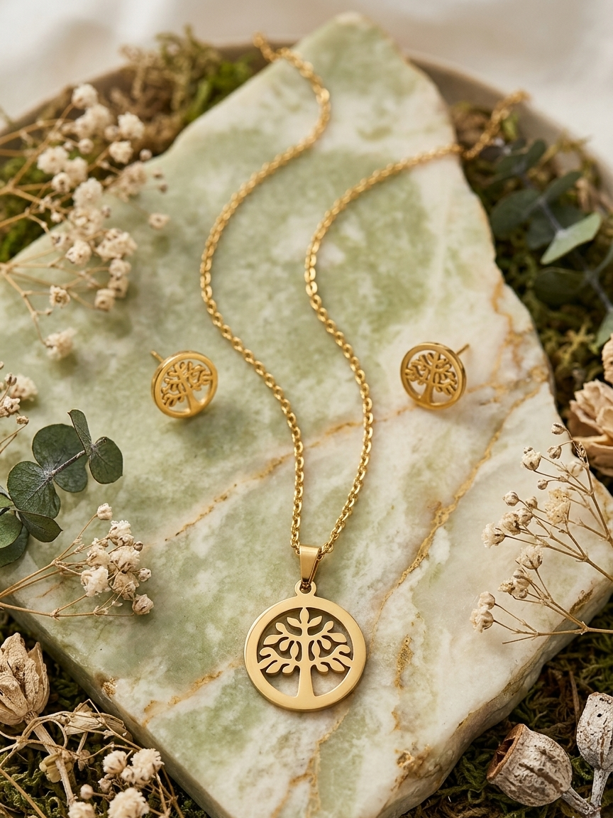 Tree of Life Jewelry Set – A Symbol of Growth & Strength