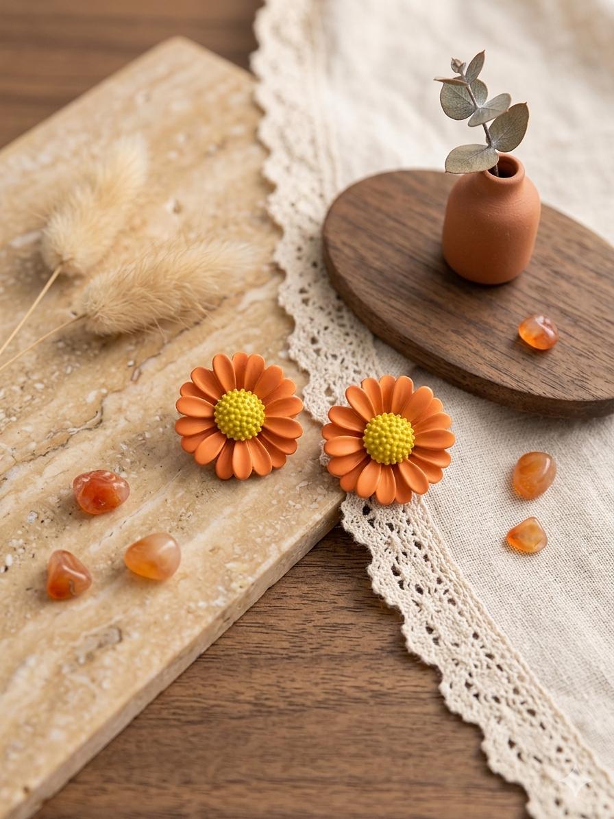 Blooming Daisy Stud Earrings