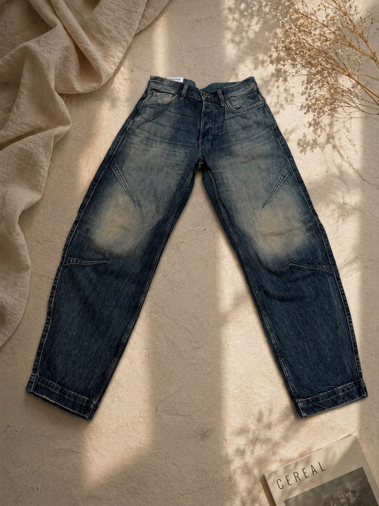 Women's Blue Tint Rigid Denim Jeans | Vintage Wash Relaxed Fit