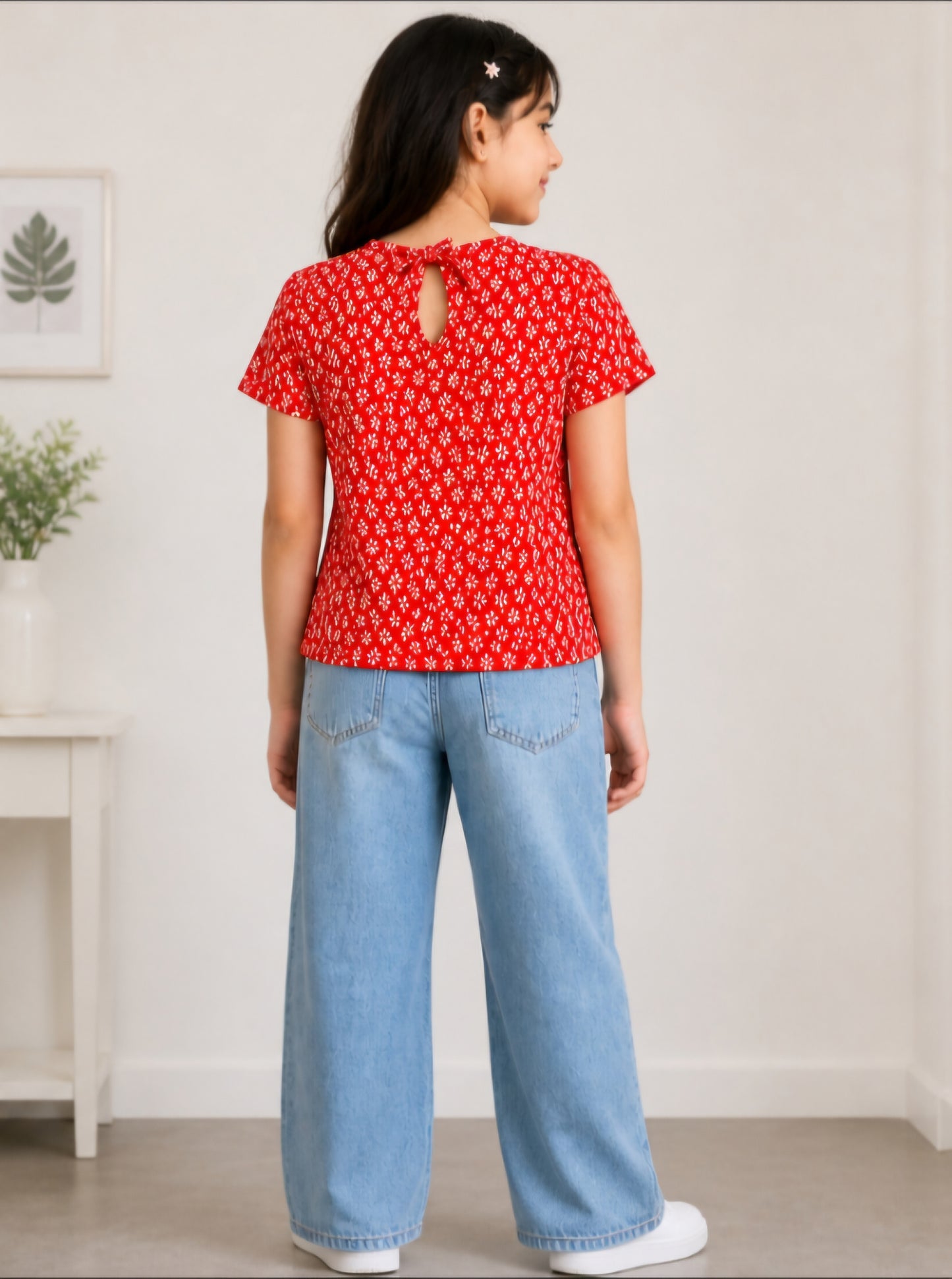 Girls Floral Print Top