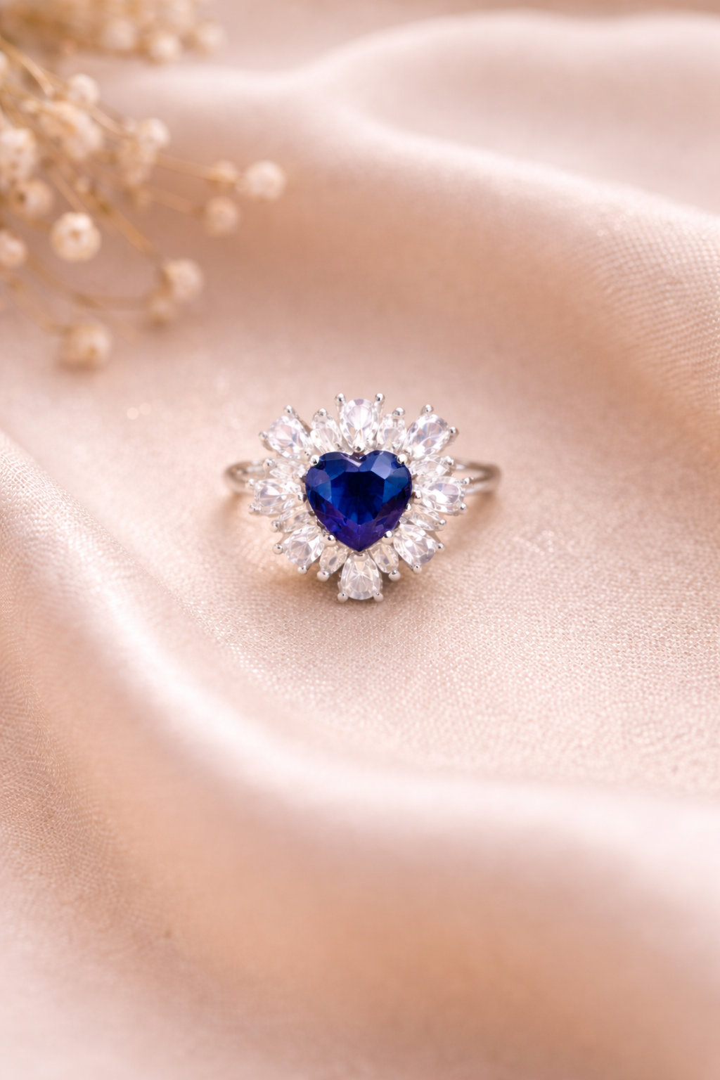 Celestial Heart Halo Ring Collection