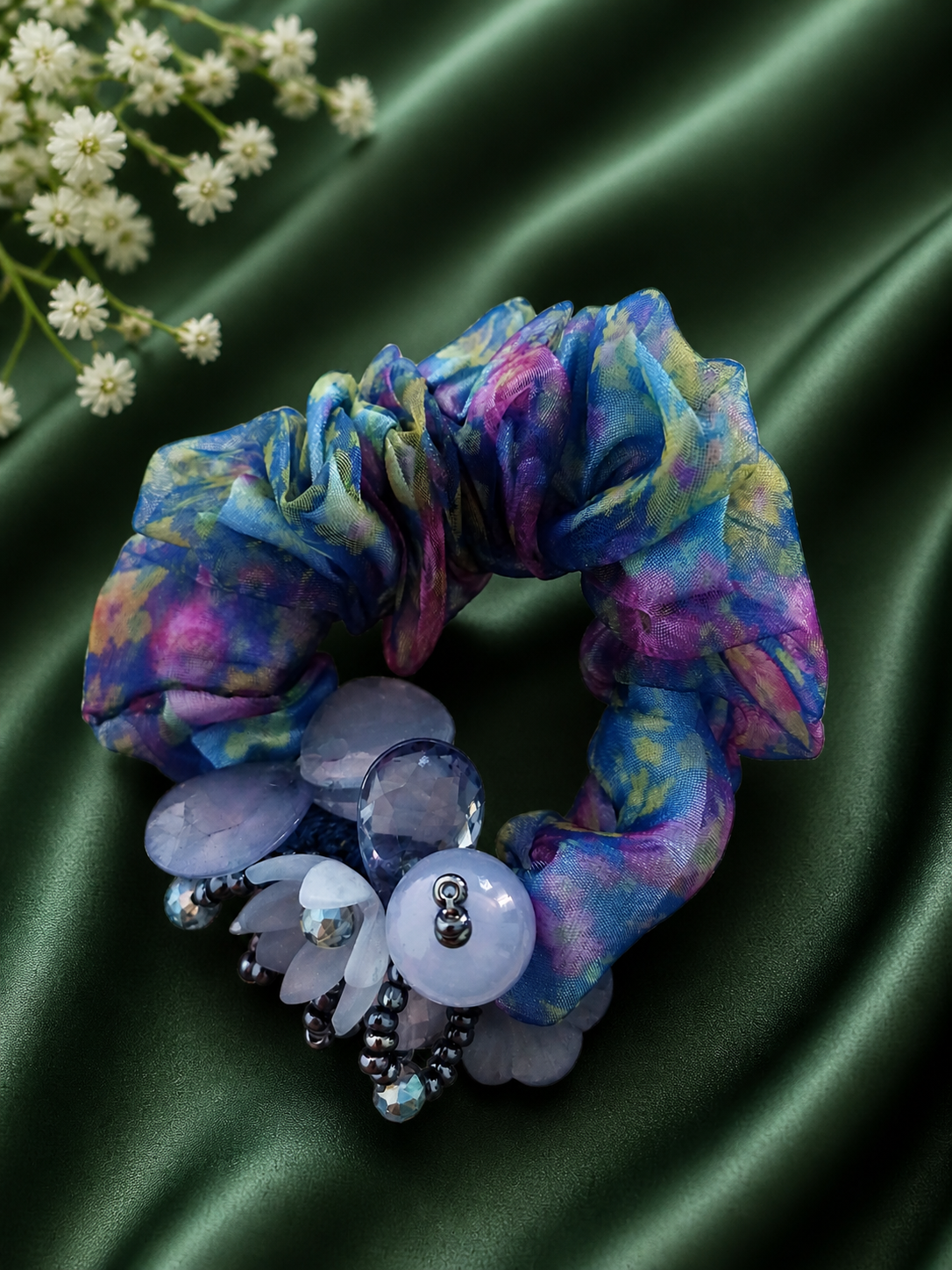 Floral Charm Scrunchie Collection