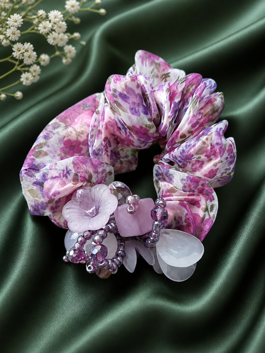 Floral Charm Scrunchie Collection