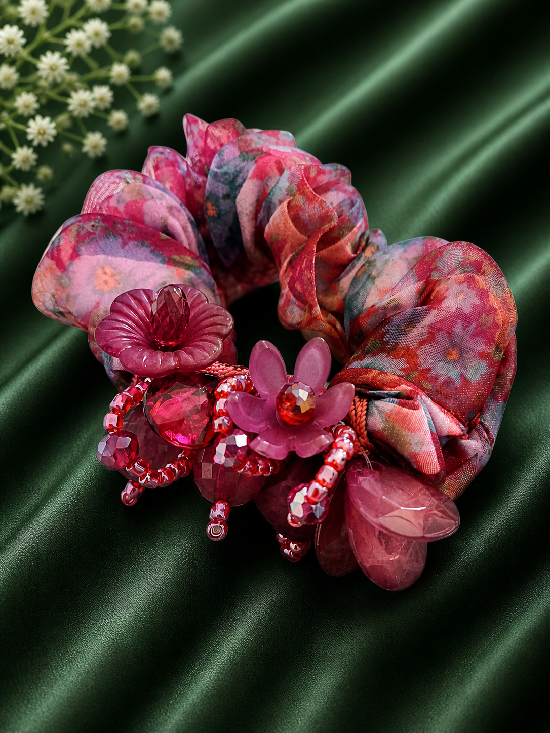 Floral Charm Scrunchie Collection