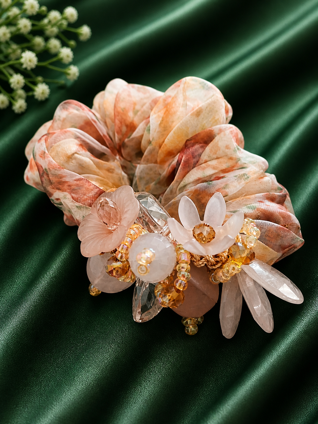 Floral Charm Scrunchie Collection