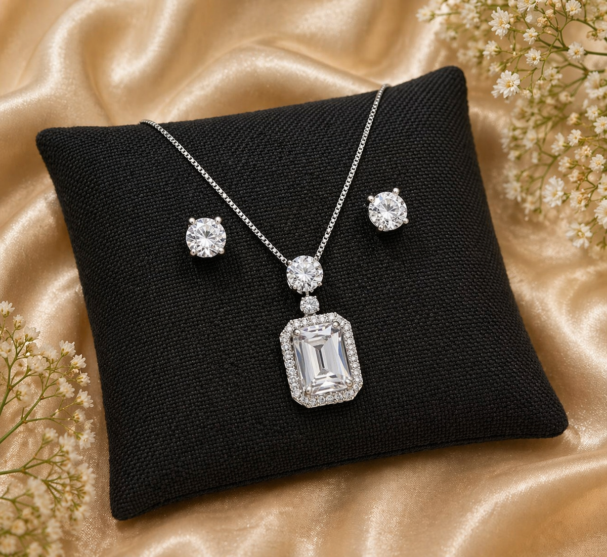 Radiant Elegance Crystal Necklace & Earrings Set