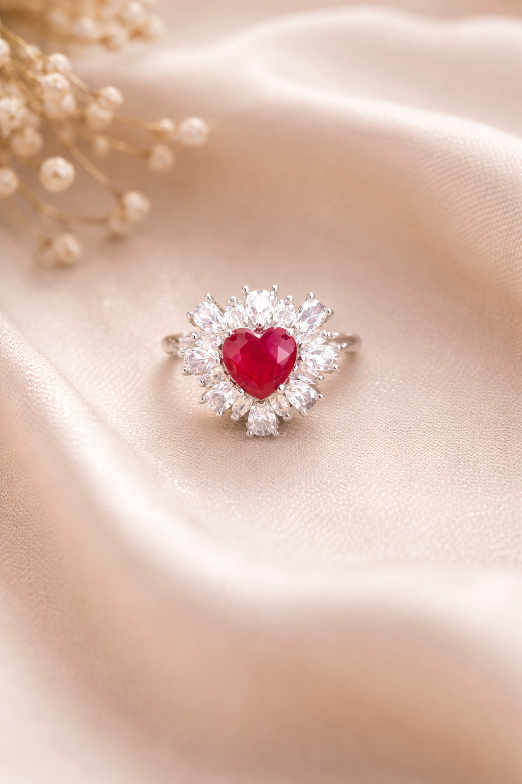 Celestial Heart Halo Ring Collection