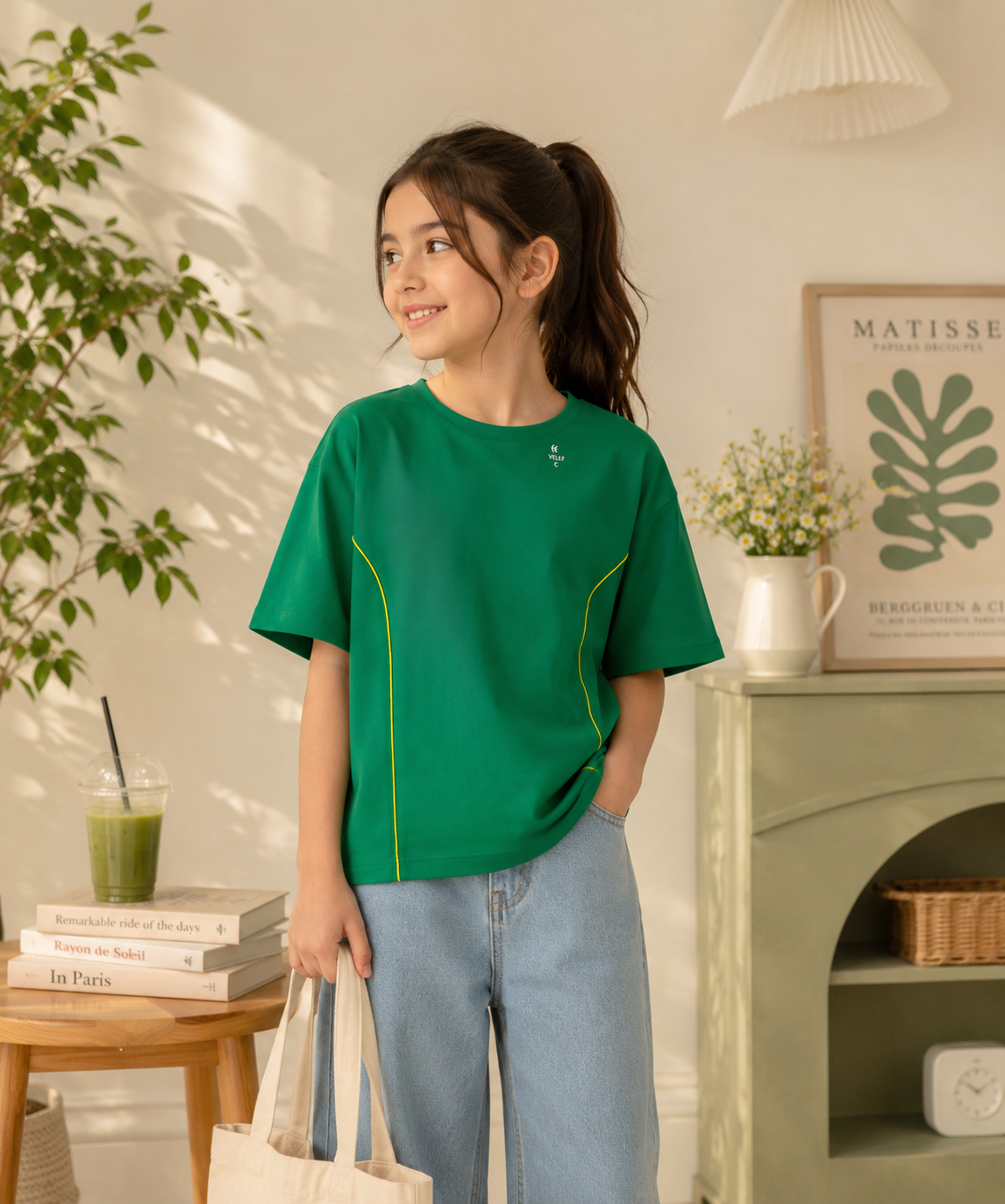 🌷 Emerald Tulip Girls' Tee