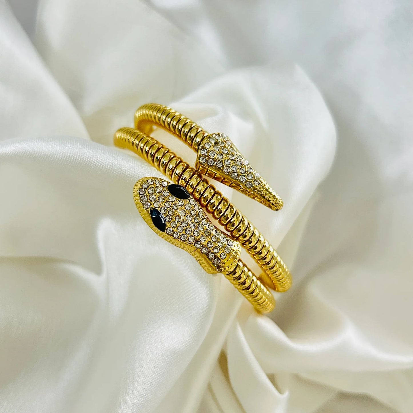 Snake Wrap Bracelet – Bold Elegance in Gold