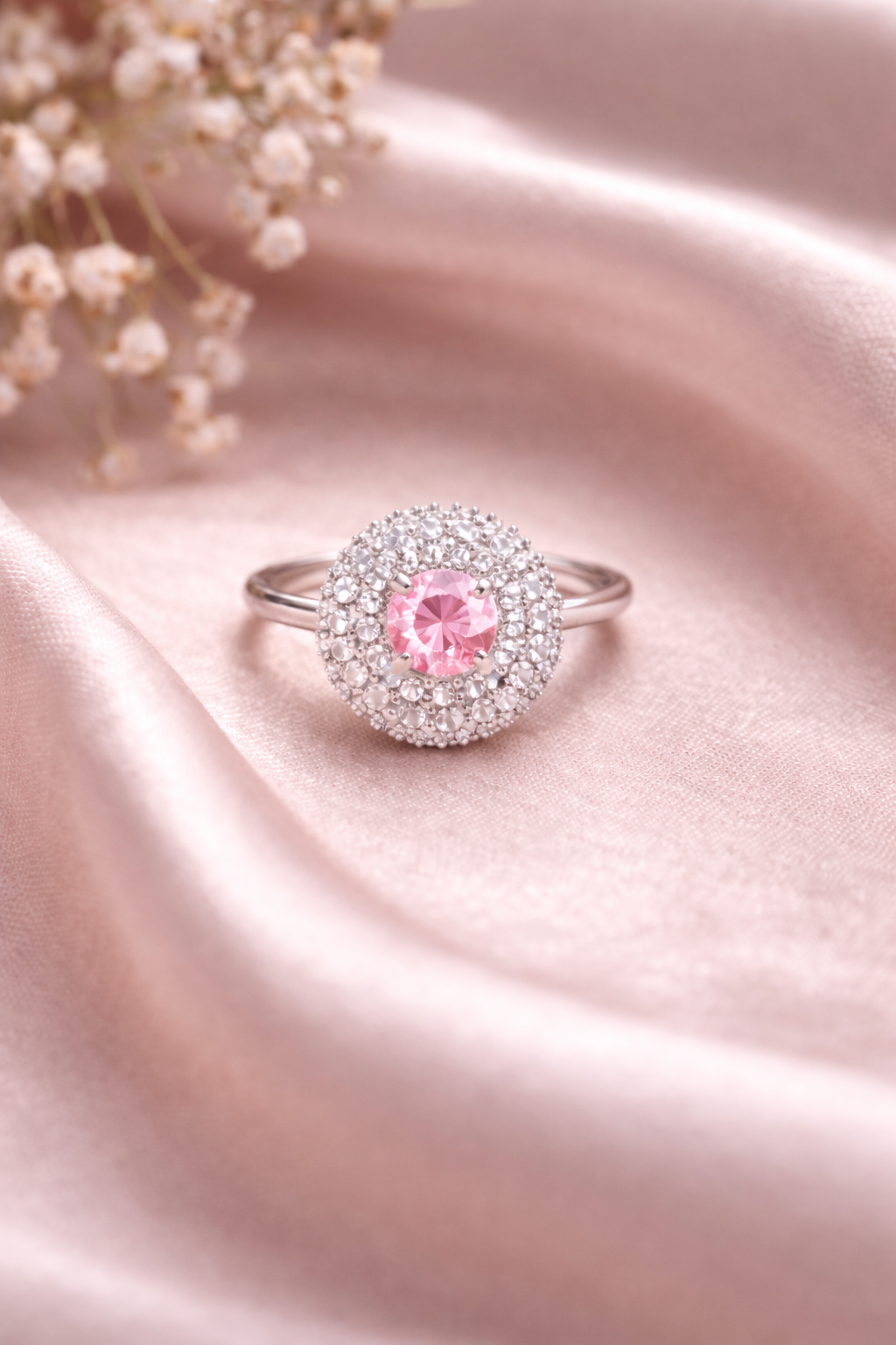 ✨ Celestial Halo Crystal Ring