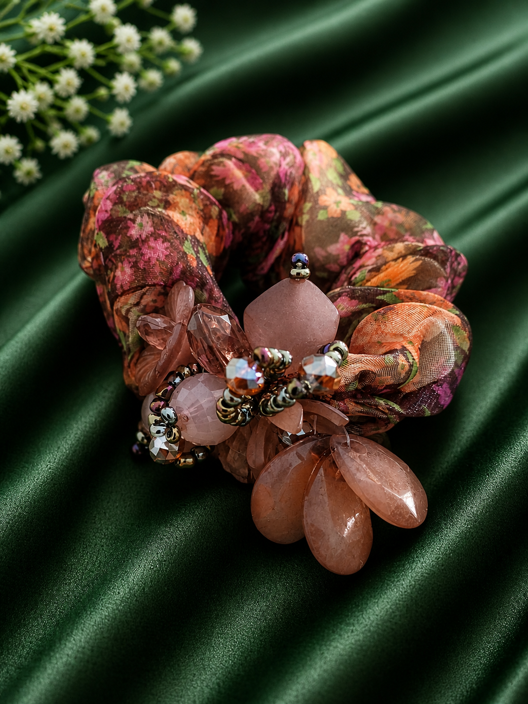 Floral Charm Scrunchie Collection