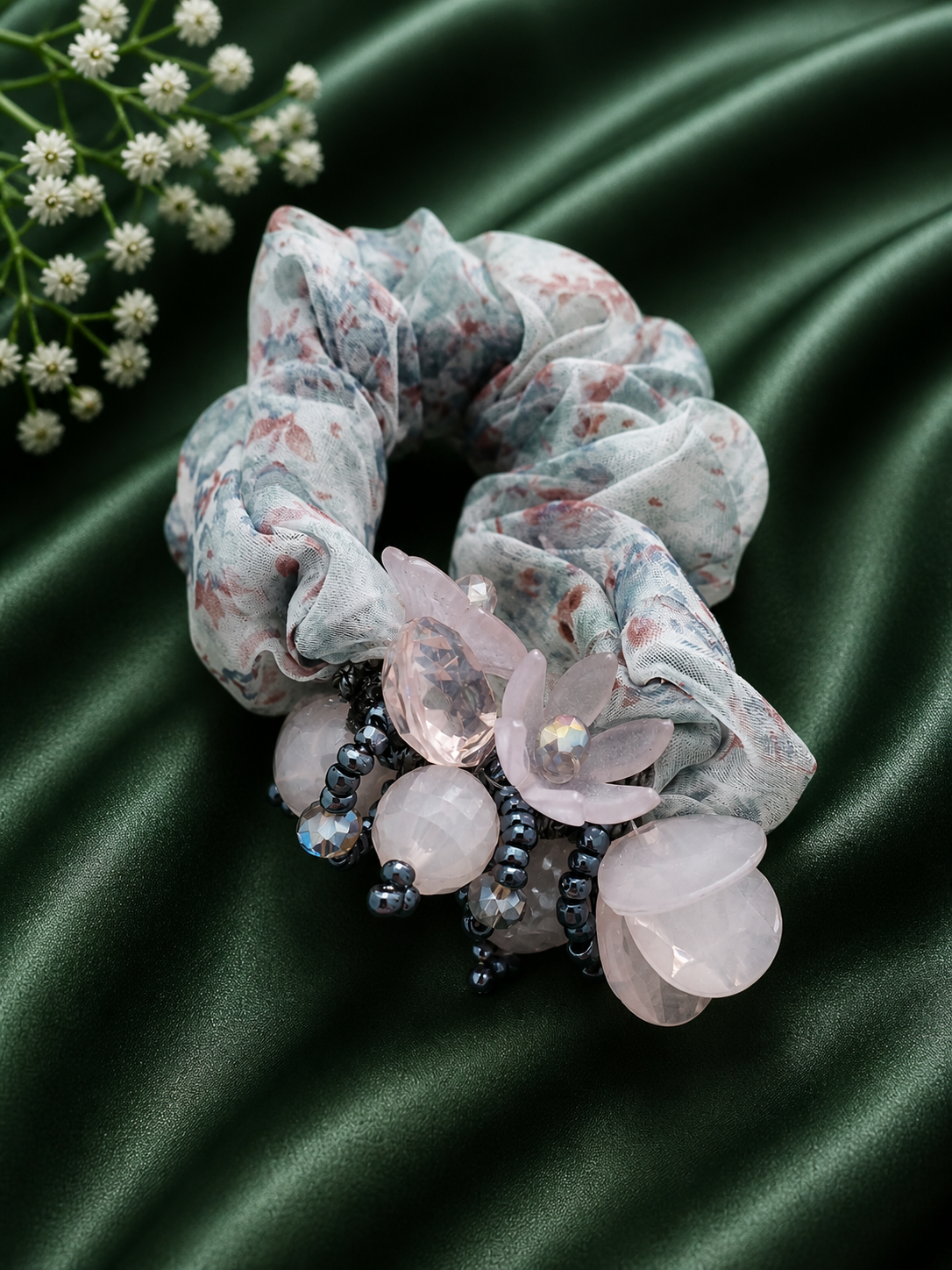 Floral Charm Scrunchie Collection