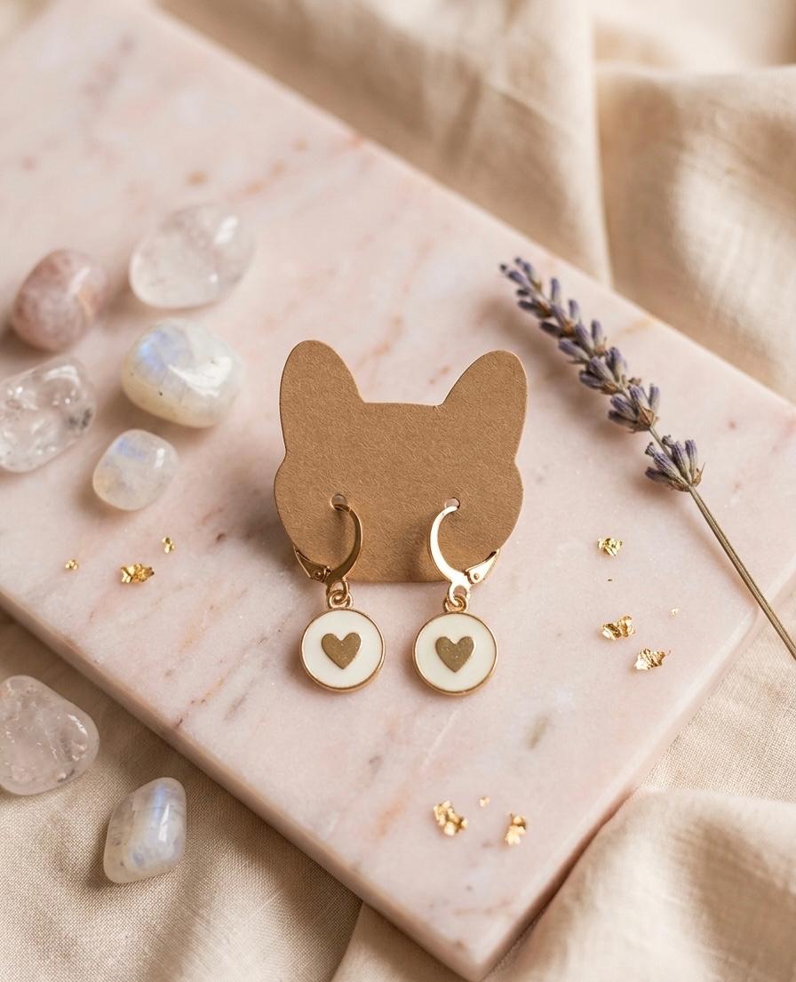 Sweetheart Charm Hoop Earrings