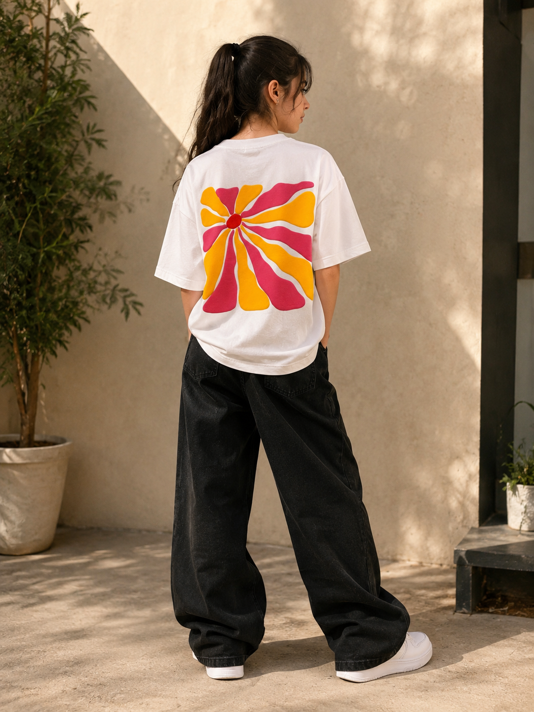Irasuto Studios Retro Flower Graphic T-Shirt
