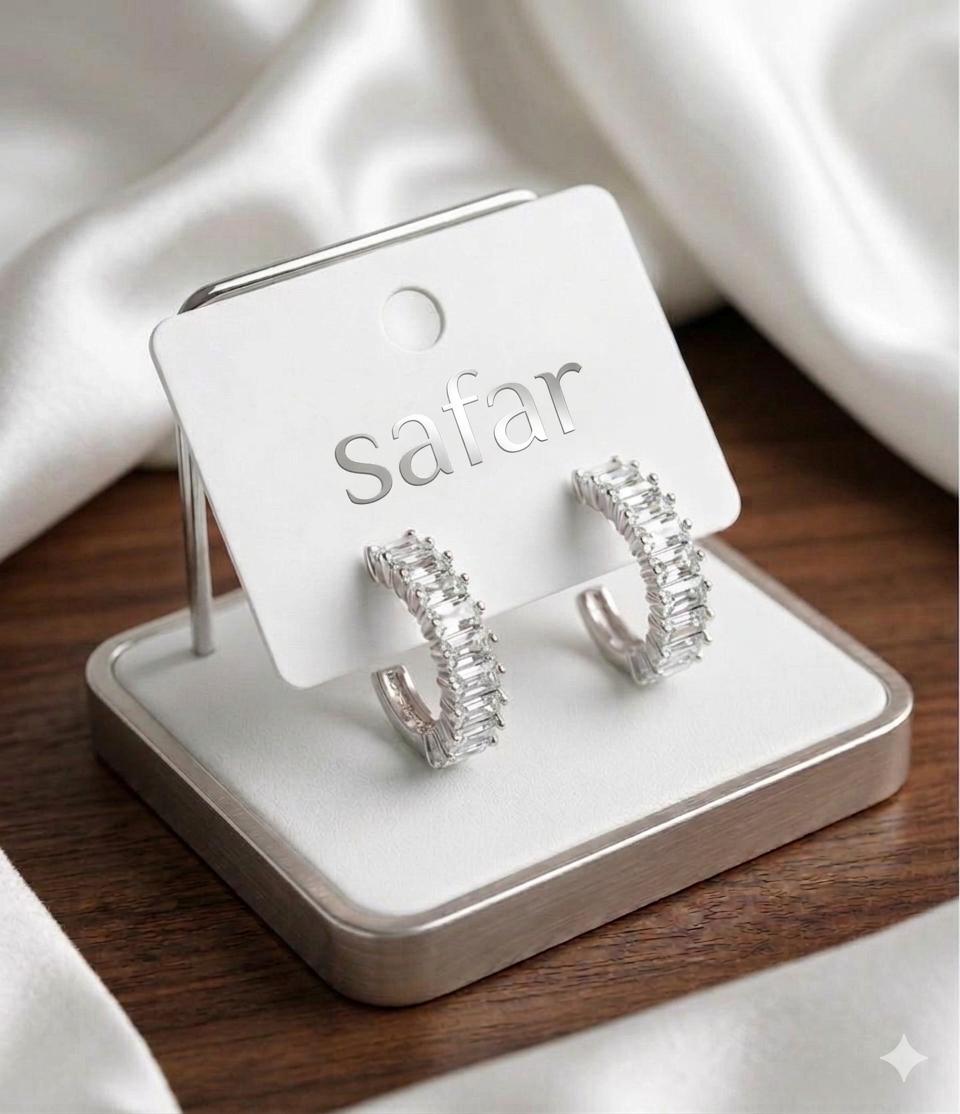 Safar Crystal Luxe Hoop Earrings