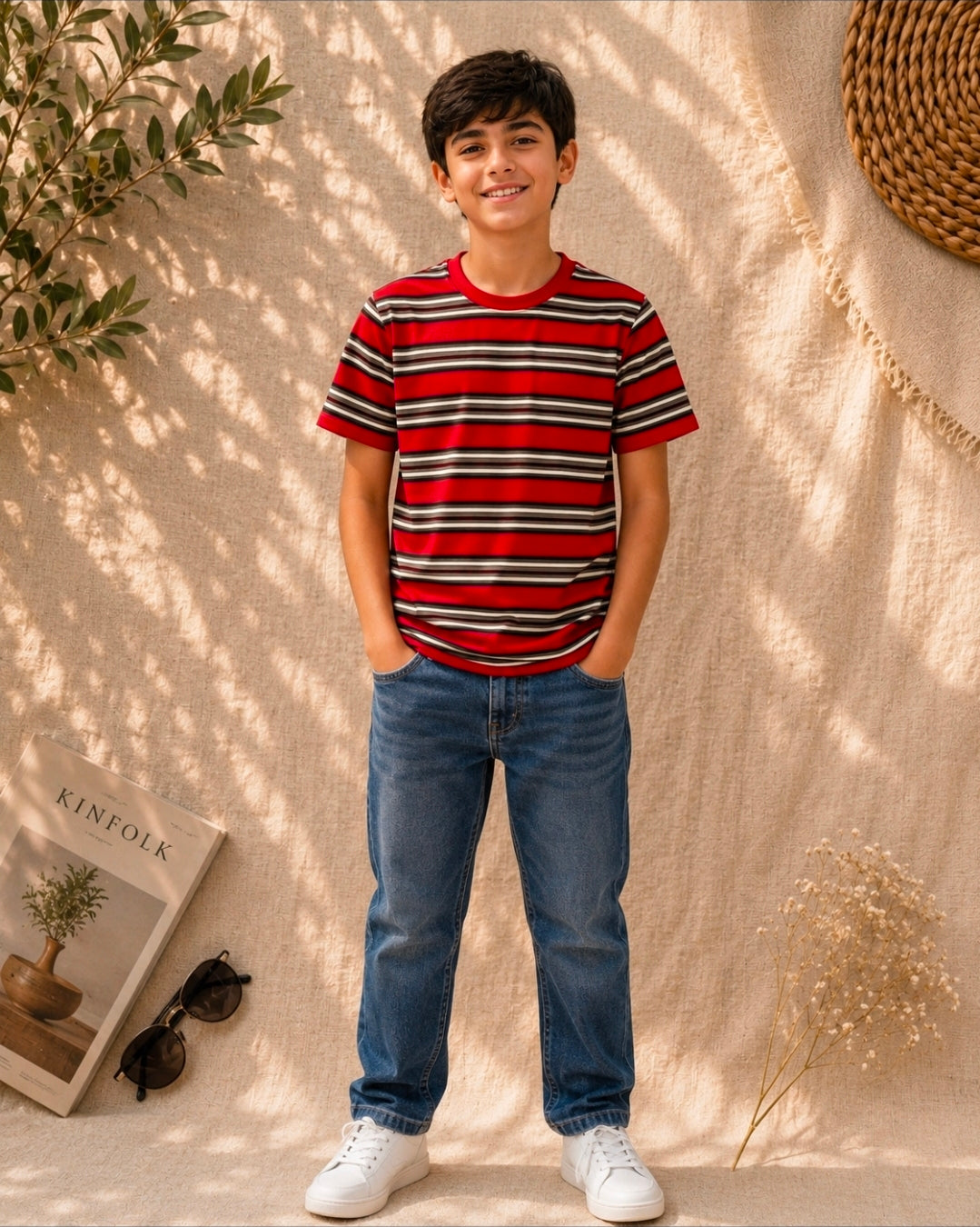 Urban Red Stripe Tee