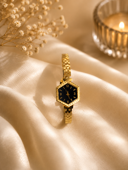 Hexa Watch Design Bracelet – Golden Edition