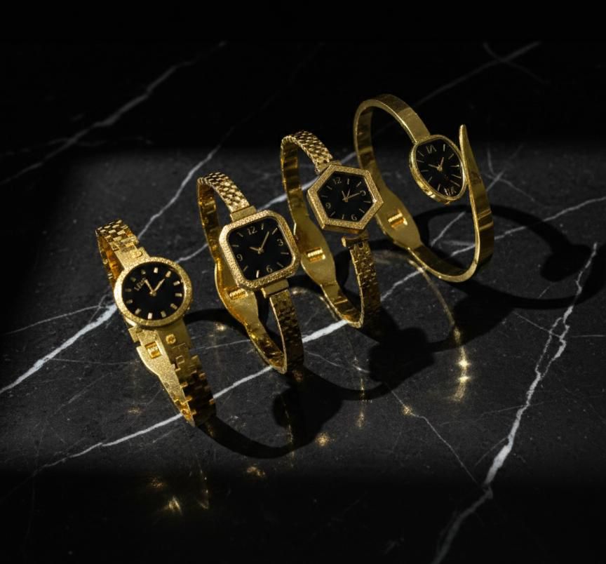 Love Watch Design Bracelet – Golden Edition