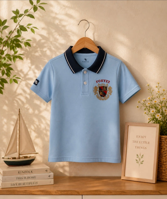 Boys Heritage Polo Shirt – Sky Blue