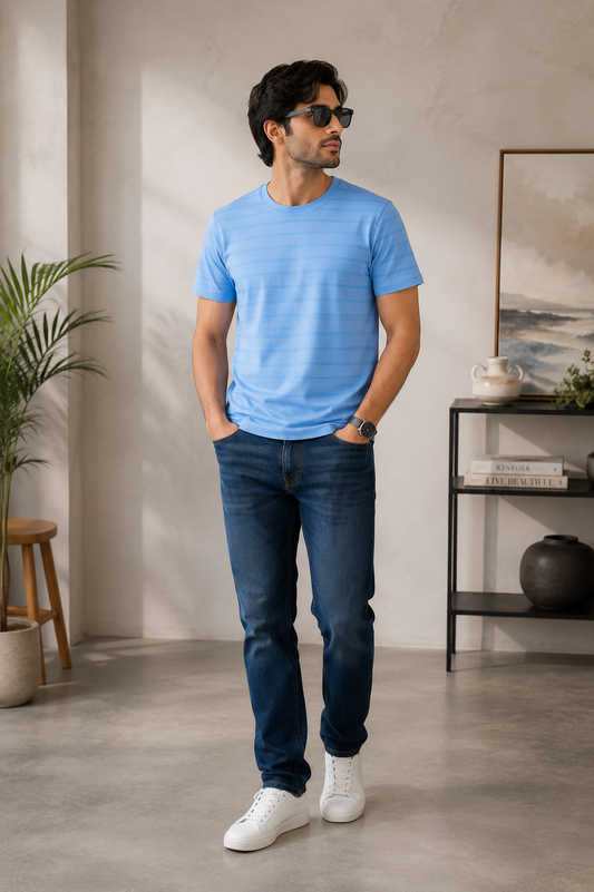 Men's Sky Blue Essential Tee