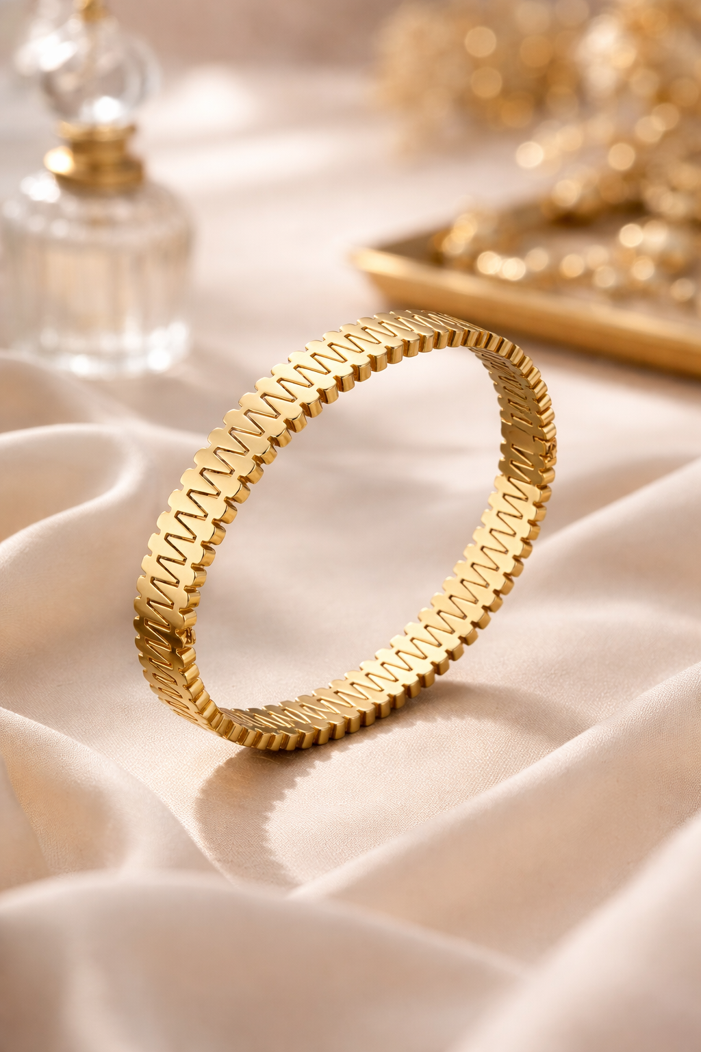 Golden Geometric Bracelet