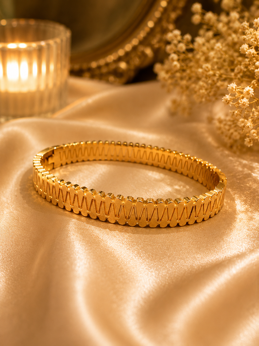 Golden Geometric Bracelet