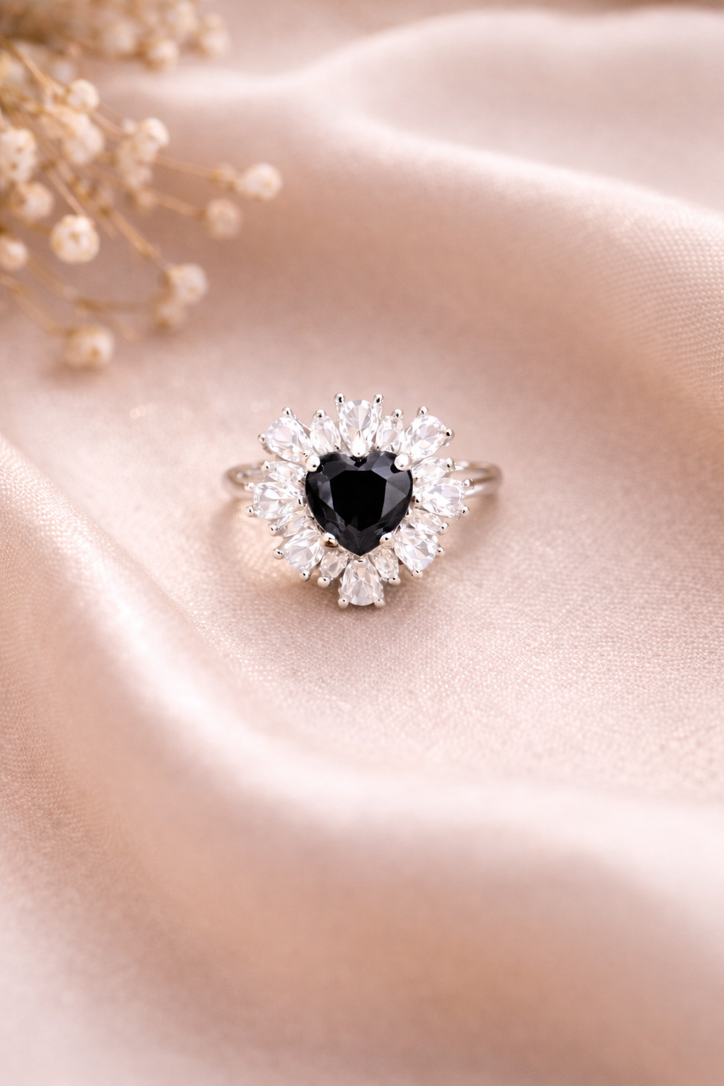 Celestial Heart Halo Ring Collection