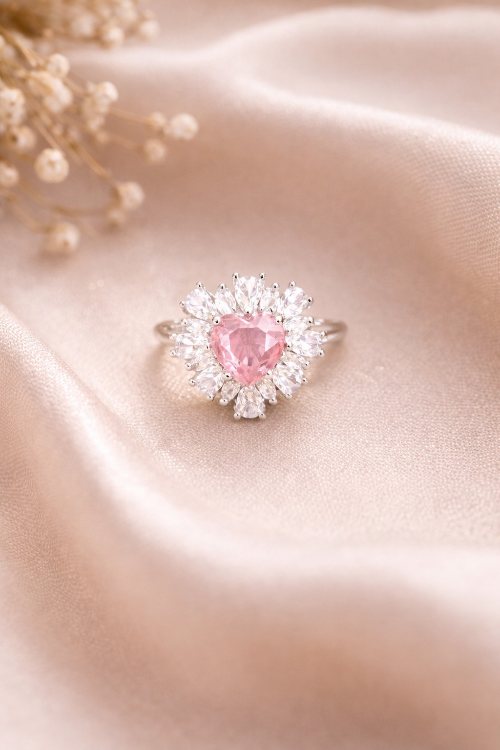 Celestial Heart Halo Ring Collection