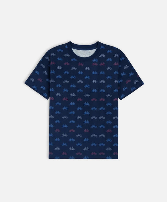 Girls Bicycle Print T-Shirt