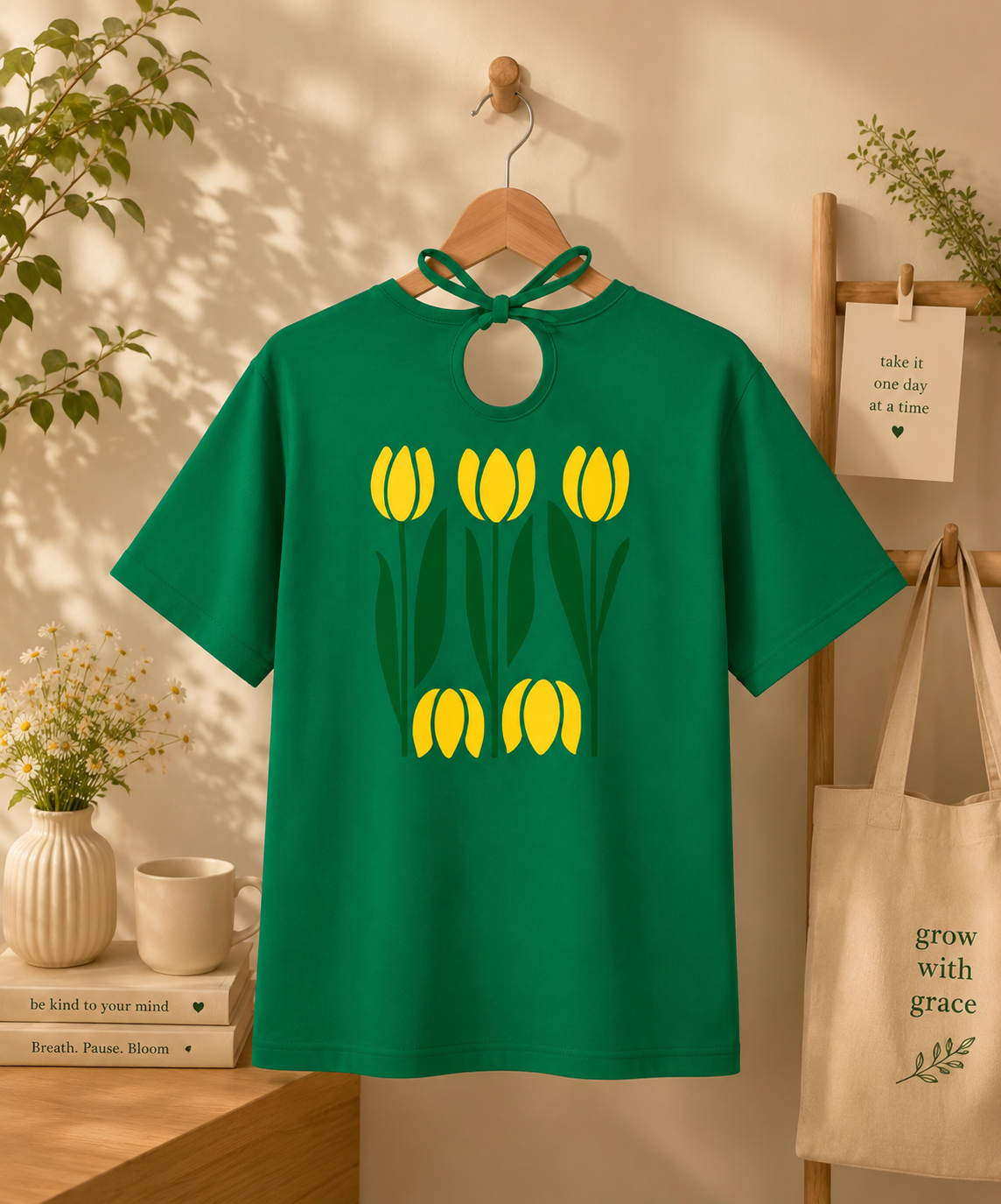 🌷 Emerald Tulip Girls' Tee