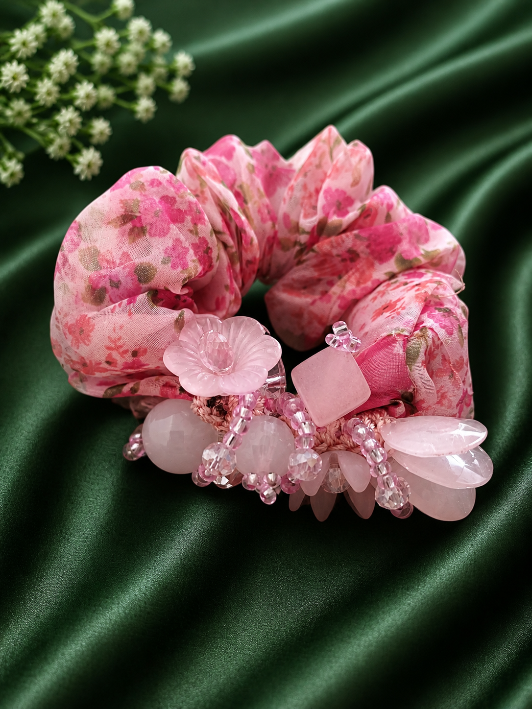 Floral Charm Scrunchie Collection