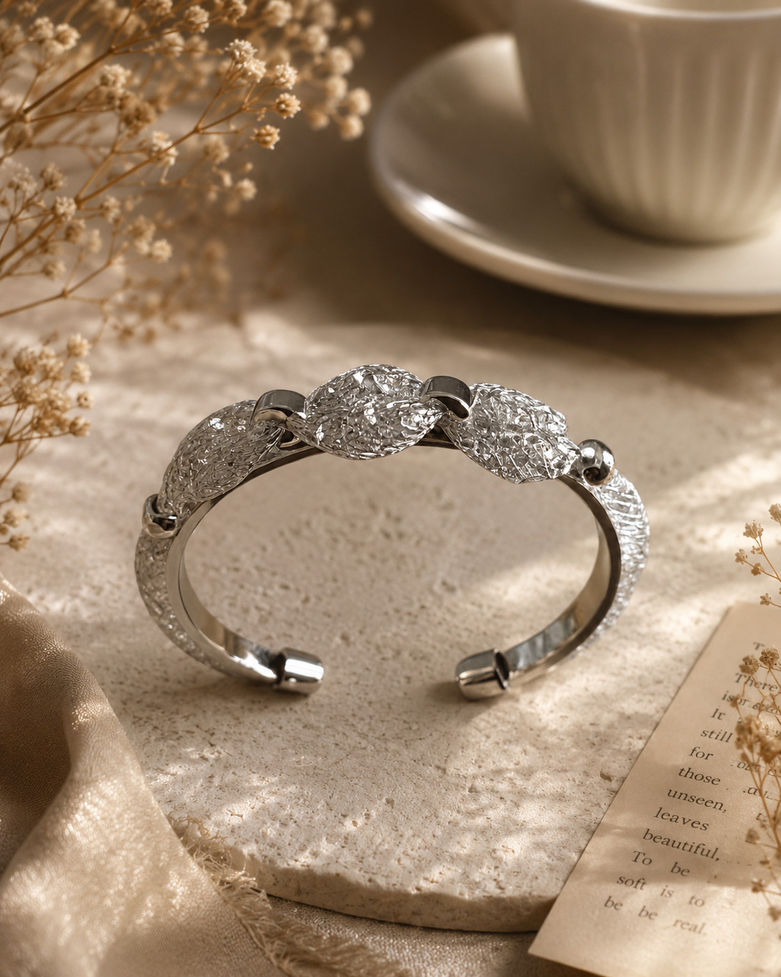 Silver Leaf Bracelet