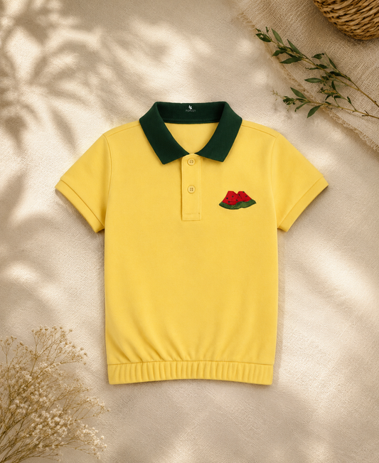Girls Watermelon Polo Top