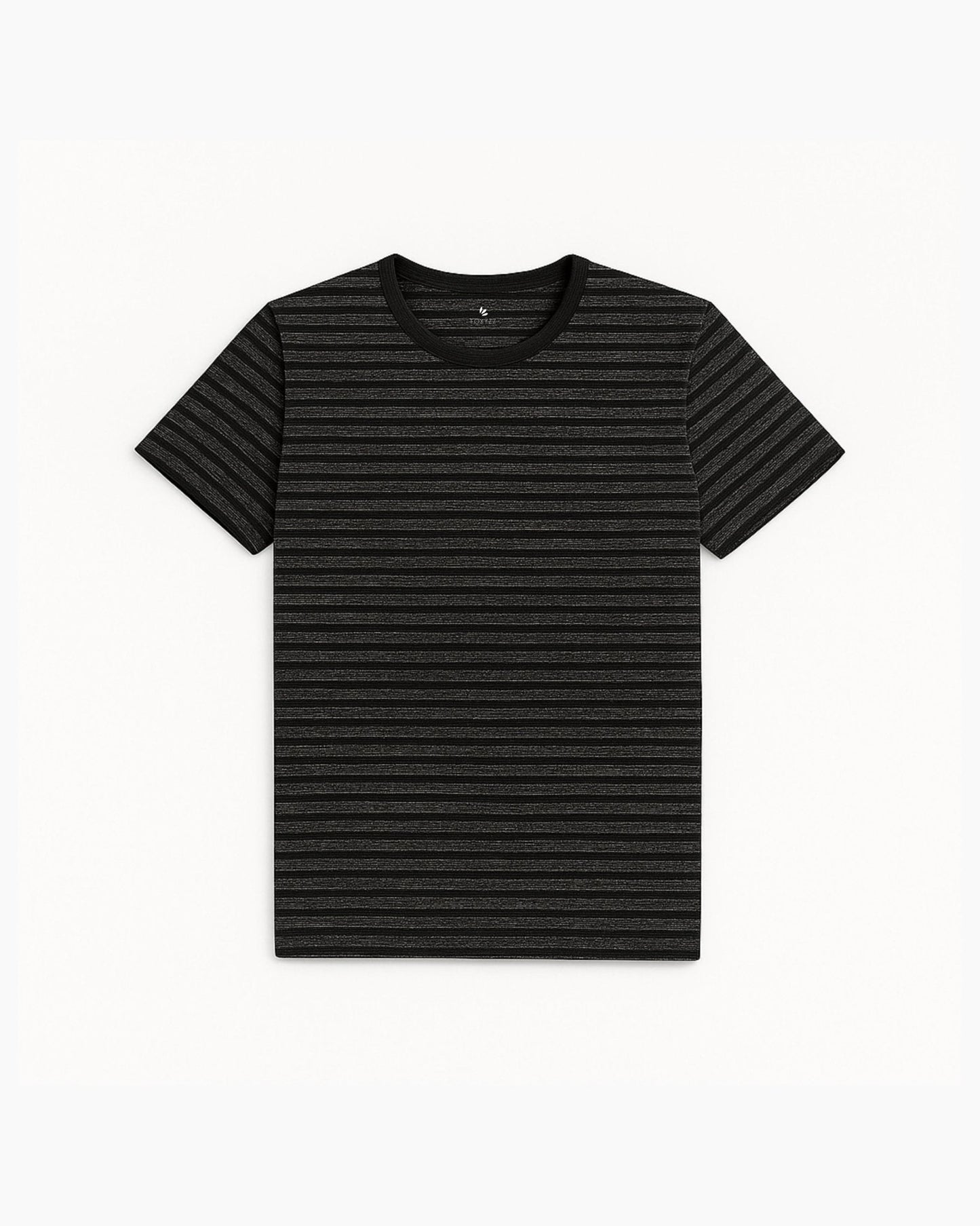 Men's Black Striped Classic Tee