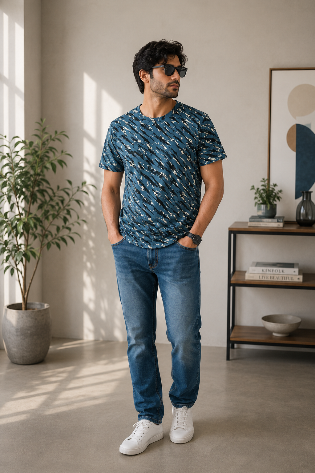 Men's Ocean Camo Graphic Tee