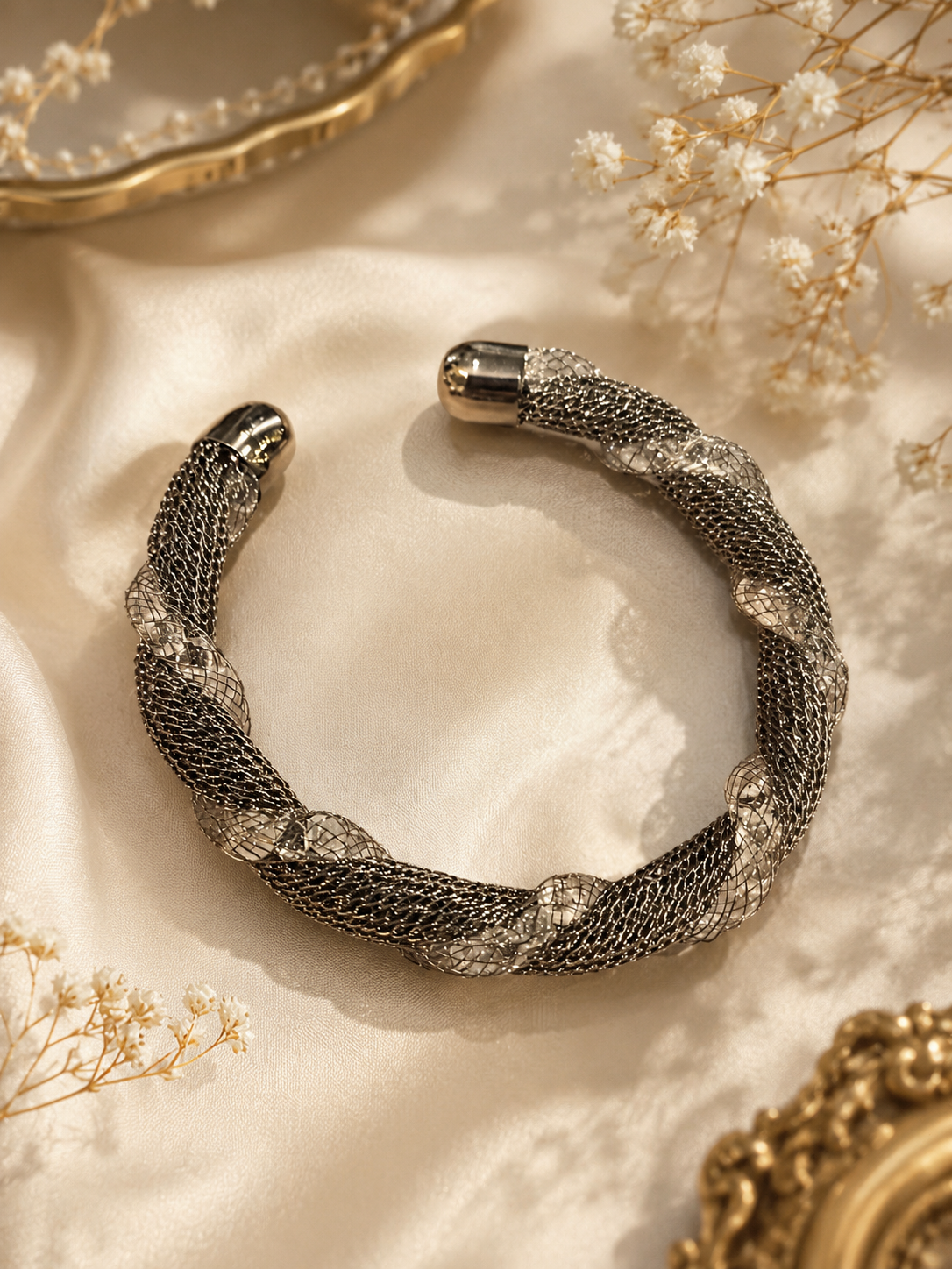 Twisted Mesh Cuff Bracelet