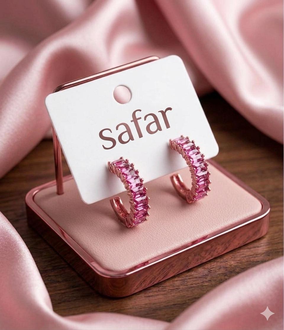 Safar Crystal Luxe Hoop Earrings