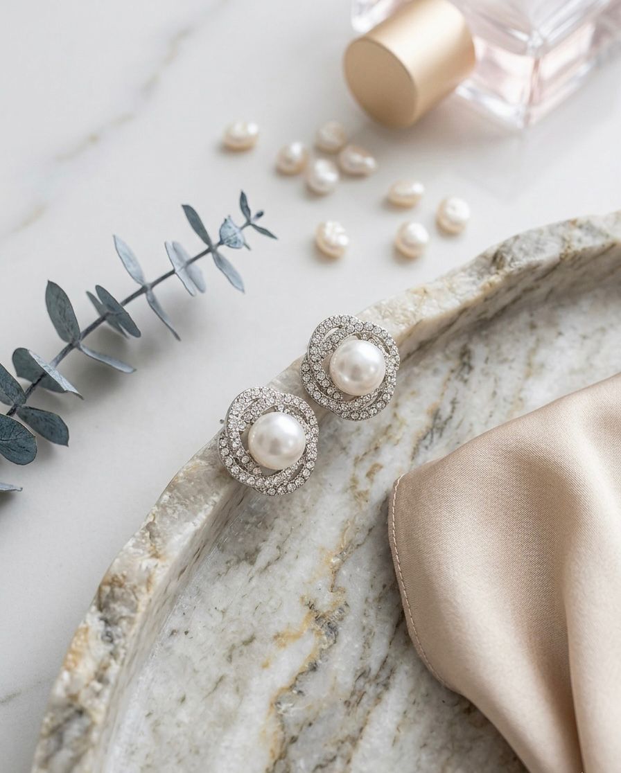 Pearl Radiance Stud Earrings