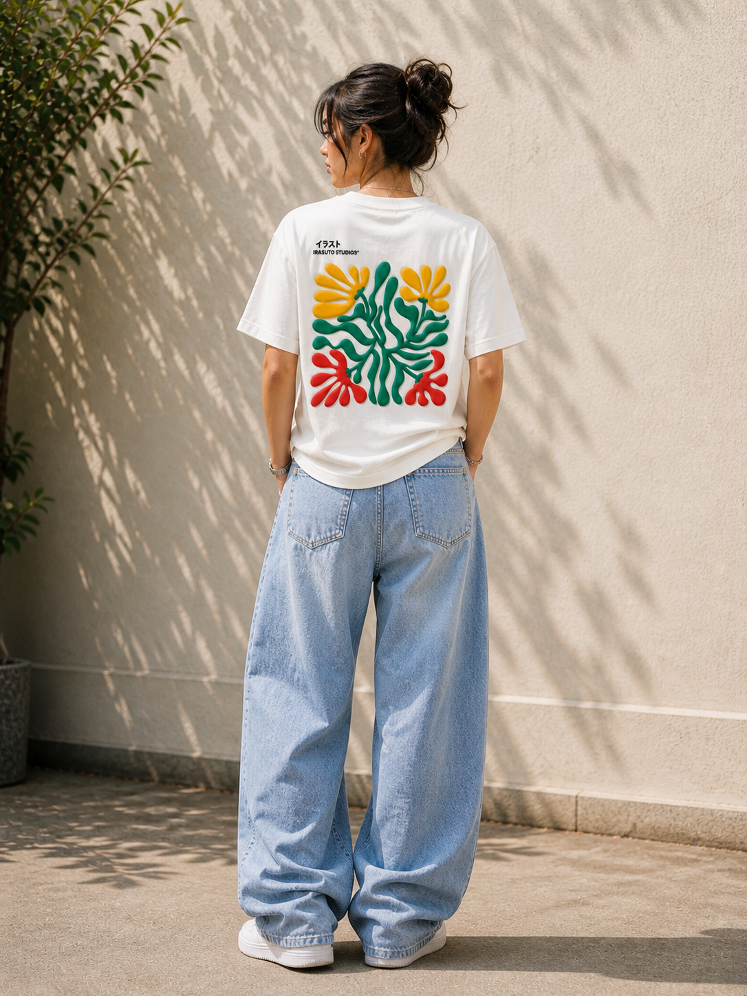 Irasuto Studios Floral Graphic T-Shirt