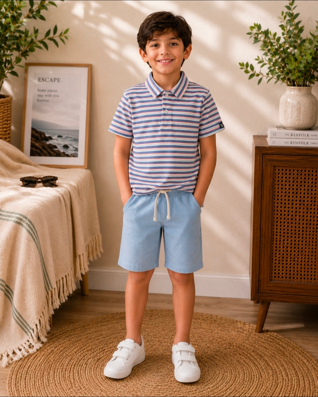 Boys Summer Stripe Co-ord Set