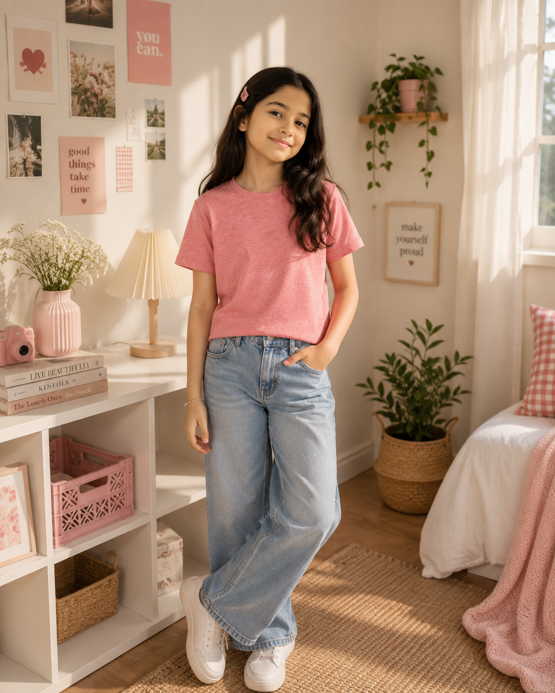 Girls Pink Classic Tee