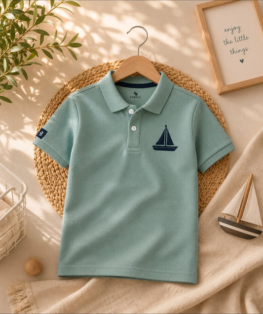 Boys Sailboat Polo Shirt